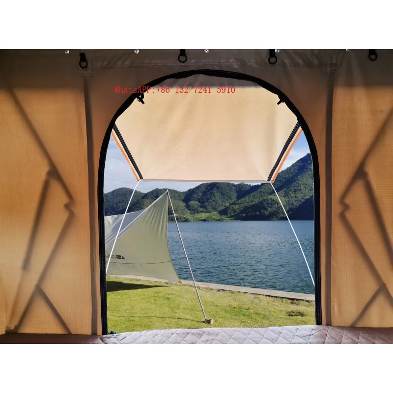 T24T-A15 Rooftop Use Car Mounted Camping Tent Annex Hard Shell Can UV Protection Waterproof One Bedroom Four-Season