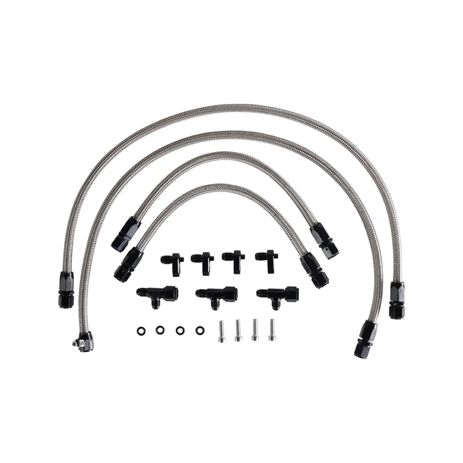 4AN Steam Hose Replacement Kit Black Metal Complete Vents Adapter for LS LS1 LS2 LS6 LM7