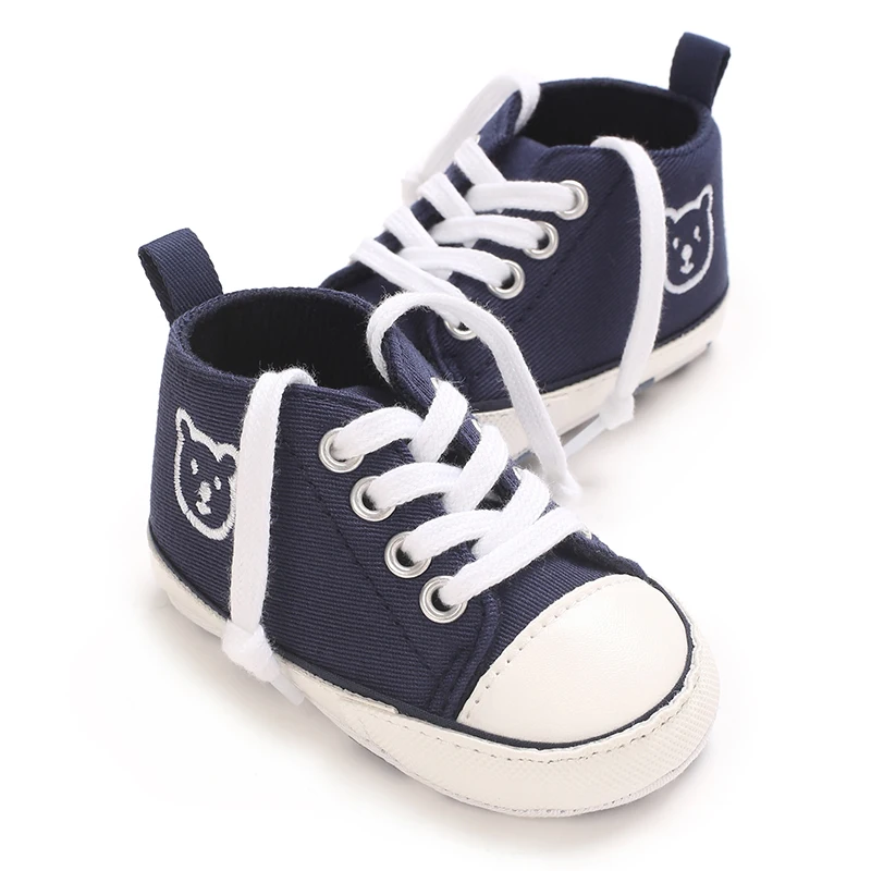 Sepatu Bayi Baru Lahir Bayi Laki-laki Perempuan First Walker, Sepatu Bayi Sol Karet Lembut Sepatu Balita Anti-selip High-Top Fashion