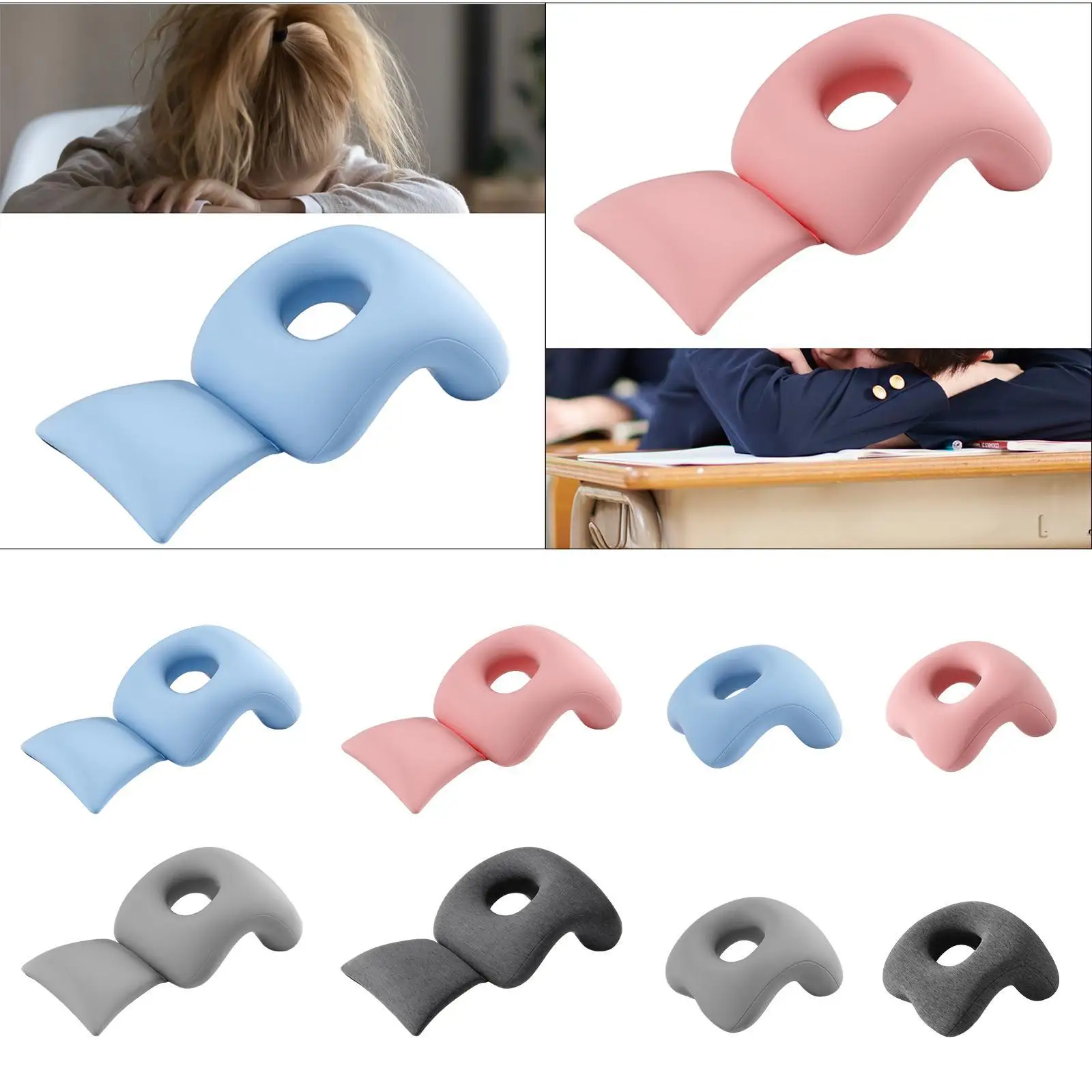 Desk Napping Pillow with Storage Bag Comfortable Face Pillow Rest Cushion Neck Support Pillow Memory Foam Pillow Office Pillow