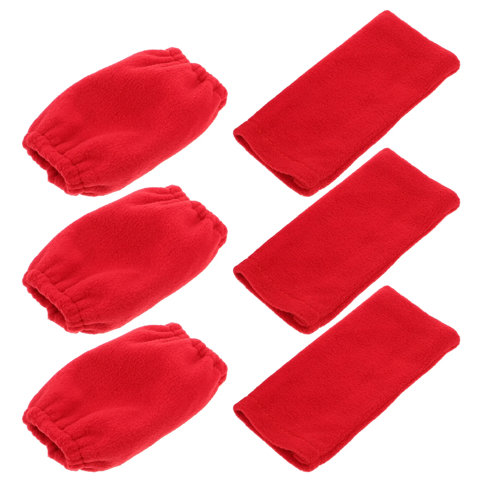

6pcs Moxibustion Set AntiScalding Gloves Hand Cover Metal Protector Sticks Handle Flannel Heatproof Sleeve Soft Fabric Therapy