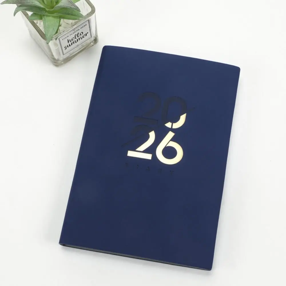 ภาษาอังกฤษ 2026 ตารางวางแผนแผ่นจดบันทึก 12 เดือนบุ๊คมาร์ค 365 วันประสิทธิภาพโน้ตบุ๊คทนต่อการสึกหรอที่เรียบง่ายรายการสิ่งที่ต้องทำโน้ตบุ๊ค