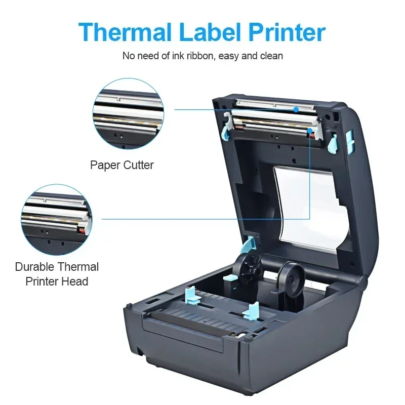 4x6Inch Shipping Thermal Stickers Desktop Printer USB Bluetooth Compatible DHL UPS Express Barcode Labels Thermal Printer