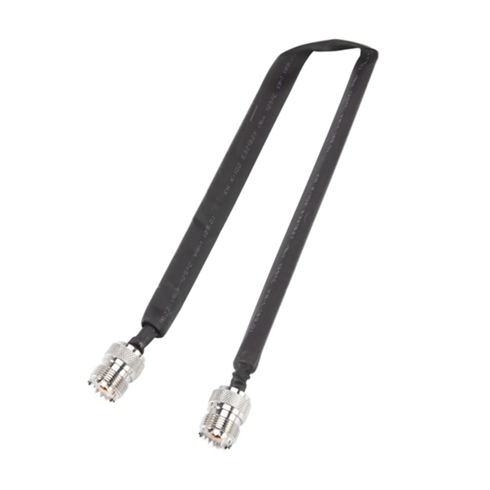 AS95-الباب/النافذة تمرير عبر كابل محوري RF مسطح SO239 UHF أنثى إلى UHF أنثى 50 أوم RF اقناع ضفيرة تمديد الحبل