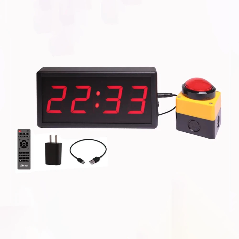 

Double-Sided Display LED Competition Timer with Hand Slap Pad and Remote Control
