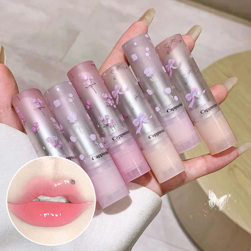 1pc cappuvini prato florido língua brilho labial espelho lábio esmalte bip lábio água luz maquiagem duradoura não é fácil de mergulhar copo maquiagem