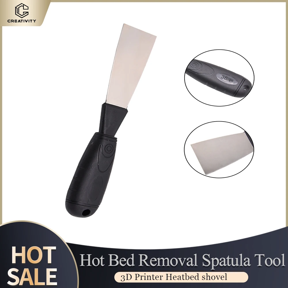 เตียงร้อน Removal Spatula เครื่องมือใบมีดสแตนเลสแยกโลหะ Professional Scraper 3D เครื่องพิมพ์ Heatbed แพลตฟอร์มพลั่ว