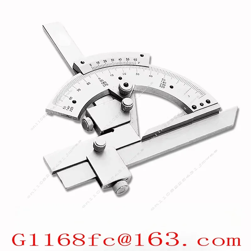 Stainless Steel Vernier Angle Scale 0-320 Degrees High Precision Protractor 360 Degrees No Parallax