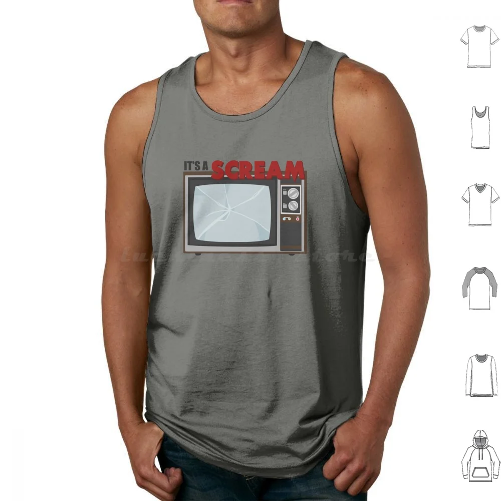 

It's A Scream Tv Майки с принтом Хлопок Horror Scream Ghostface Stu Macher Tv