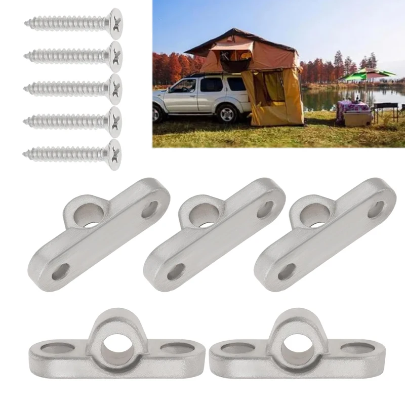 

6Pcs Caravan Stainless Steel Awning Eyelets Wall Eyelets Sunshade Fixing Buckle For Caravan Motorhome Tent RV Parts Accessories