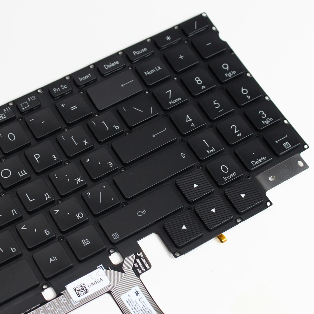 لوحة مفاتيح الكمبيوتر المحمول Asus ProArt StudioBook Pro 16 OLED W7600 W7600Z3A W7600H3A RU تخطيط لوحة مفاتيح الكمبيوتر المحمول مع الخلفية