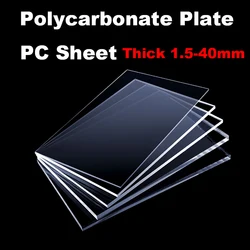 Thick 1.5-10mm PC Sheets Polycarbonate Plate Transparent Board 210x297 100x200 150x200 200x200 200x300 300x300 300x400 400x400mm