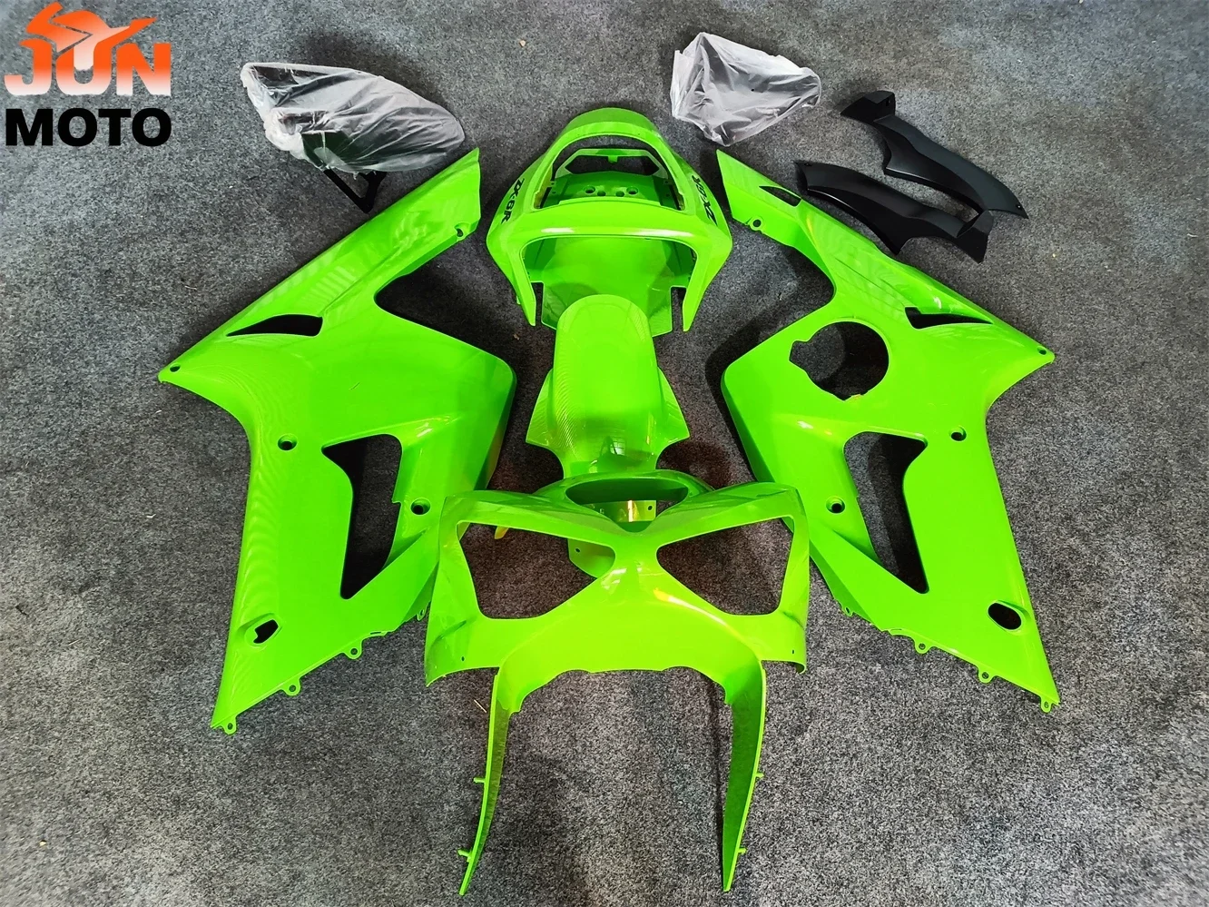 JUN Fit For KAWASAKI ZX-6R ZX6R 636 2003 2004 03 04 Custom Fairings Kit Bodywork Shell New ABS Motorcycle full Fairing Kit view 6