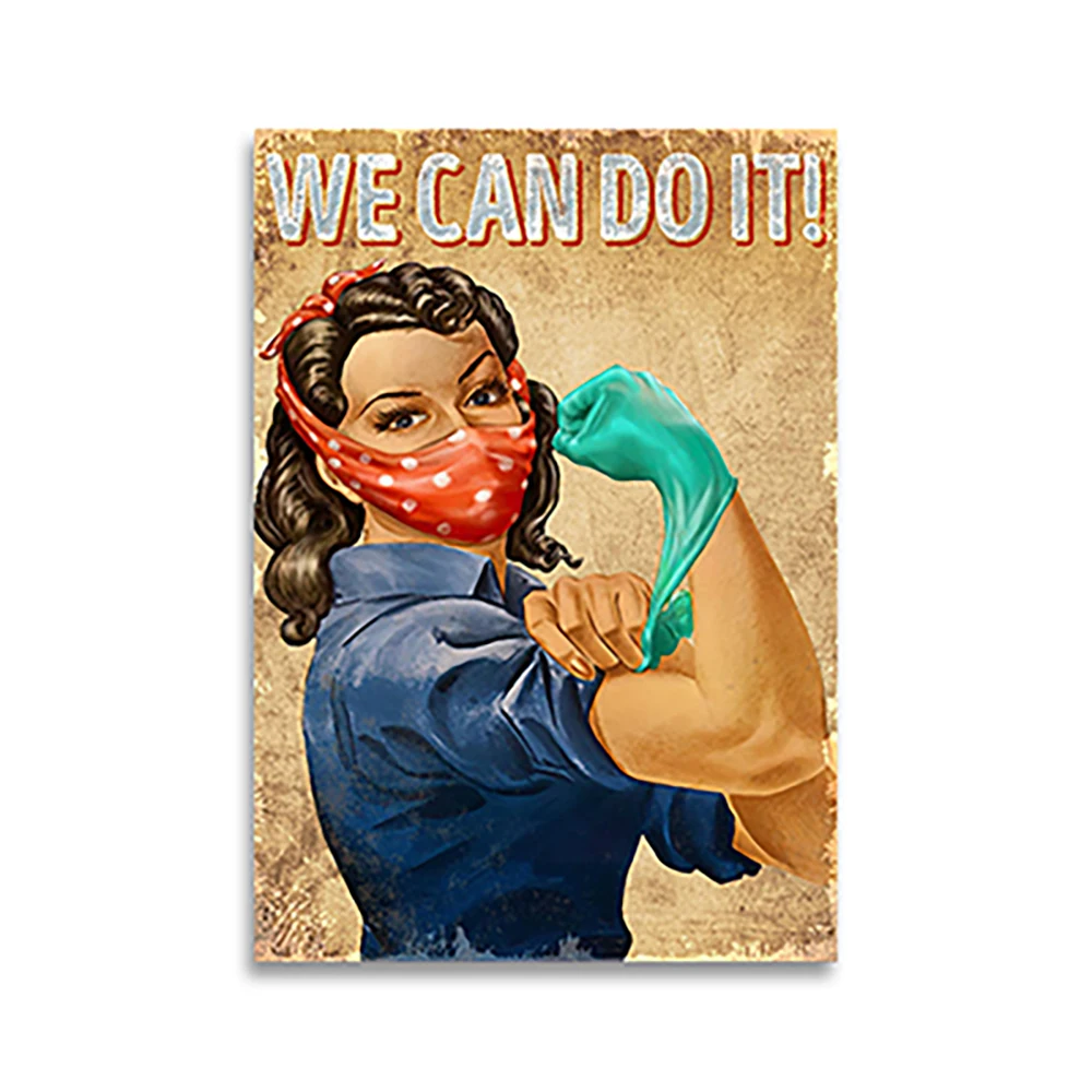 Nurse Medical Wall Art Home Office Classroom Nursing Room Decor Motivational Inspirational Female Girl We Can Do It Quotes