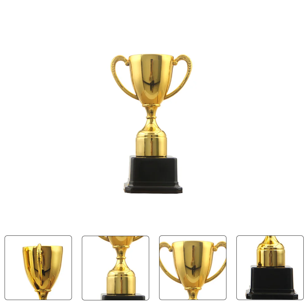 Plastic Gold Trophy Cup Creative Model Prize Toy Party Celebration Reward Kids Award