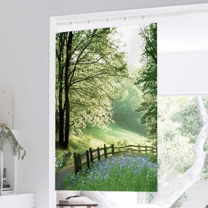 Wanddekoration im Bohemian-Stil, Frühlingsdekoration, Wandteppich, Landschaftsmalerei, Schlafzimmer, Wohnzimmer, Dekoration, Wanddekoration aus Polyesterfaser