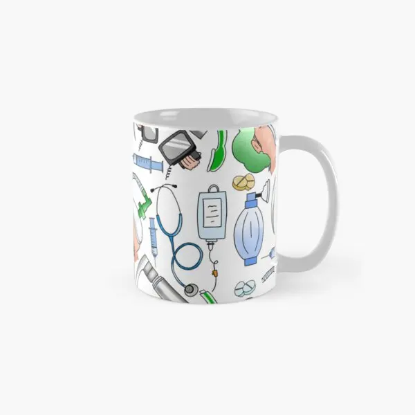 Anesthesia Classic  Mug Simple Photo Cup Gifts Handle Round Tea Coffee Image Printed Design Picture Drinkware