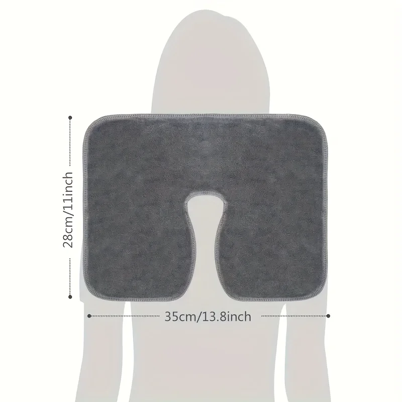 1 Stück herzförmiges perforiertes U-Gesichtsmassagehandtuch – weich, flauschellos, maschinenwaschbar, langlebig, für Spa-Betten/Tische und Schönheitswettbewerbe – Detail 2