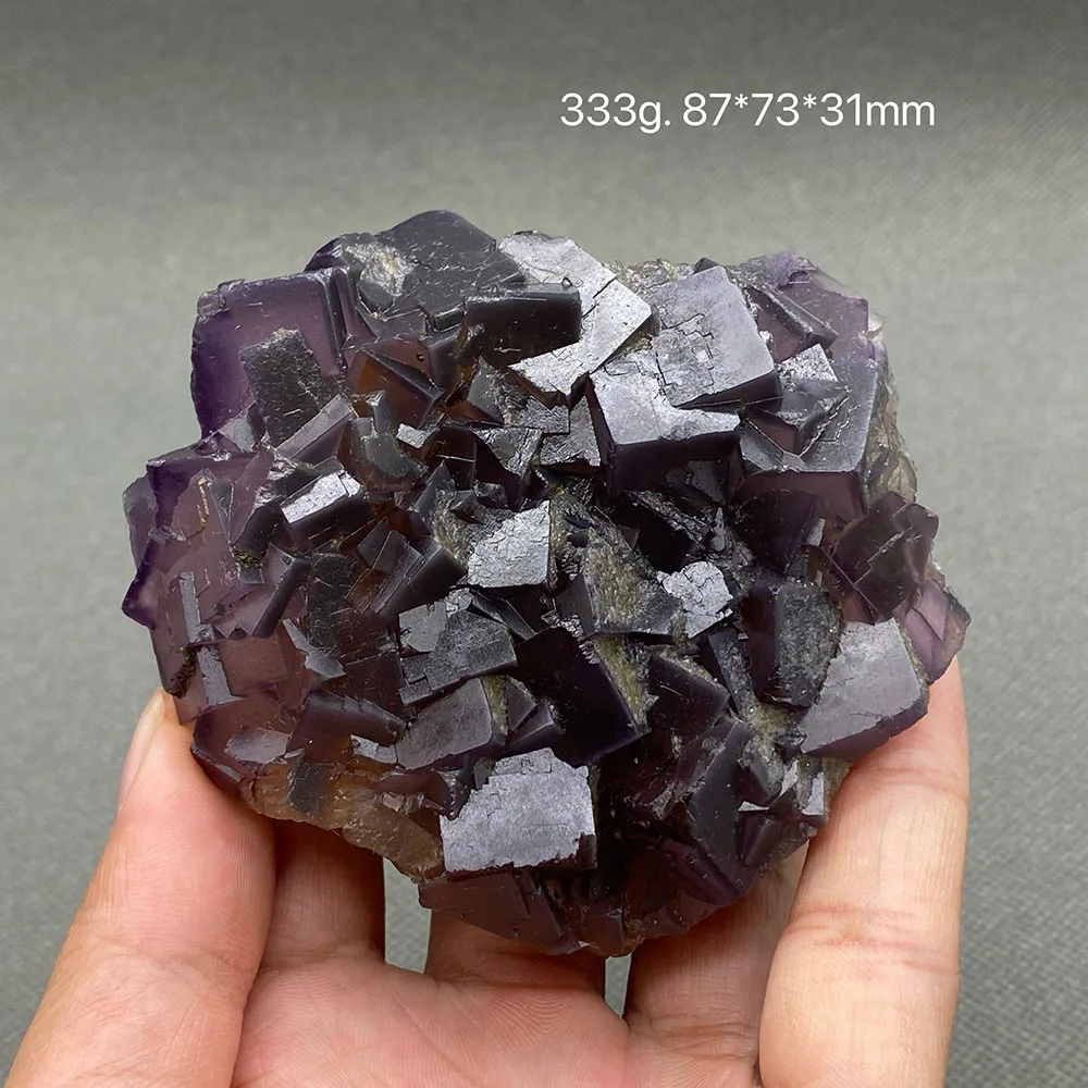 

100% Natural China Fujian Purple Fluorite Raw Stone Mineral Specimen Healing Crystal Collection