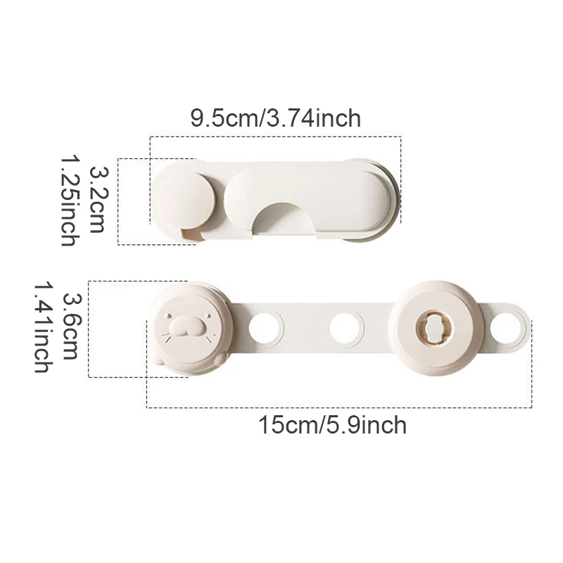 4Pcs/lot New Baby Safety Locks Adjustable Size Universal Drawer Lock Anti-Clip Hands Children's Safety Protection Accessories