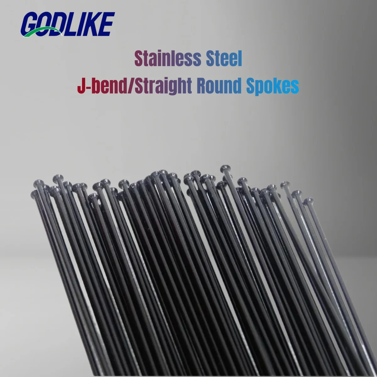 Bicycle Spokes 2.0 Round J-bend/Straight Pull Spokes Black Bikes With Copper Cap Spokes Can Choose Any Length Below 306mm