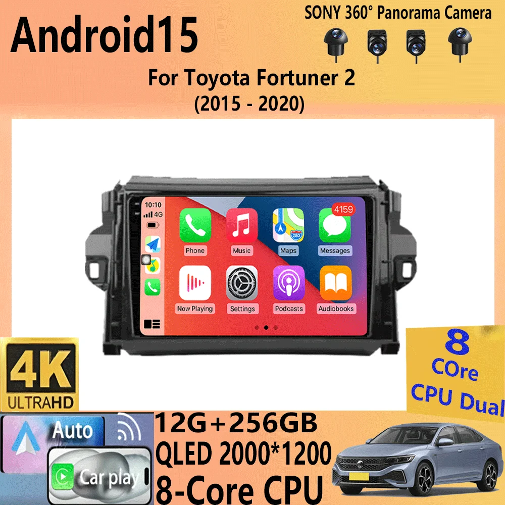 

Android 15 For Toyota Fortuner 2 2015 2016 2017 2018 2019 2020 Car Radio Stereo Multimedia Navigation GPS Carplay 2 din Headunit