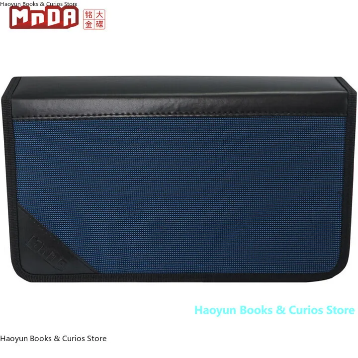 Support de CD pour visière de voiture pour 80 disques, sac de rangement pour CD/DVD en toile bleue, sac en toile, portefeuille pour CD en toile Durable et résistant aux rayures