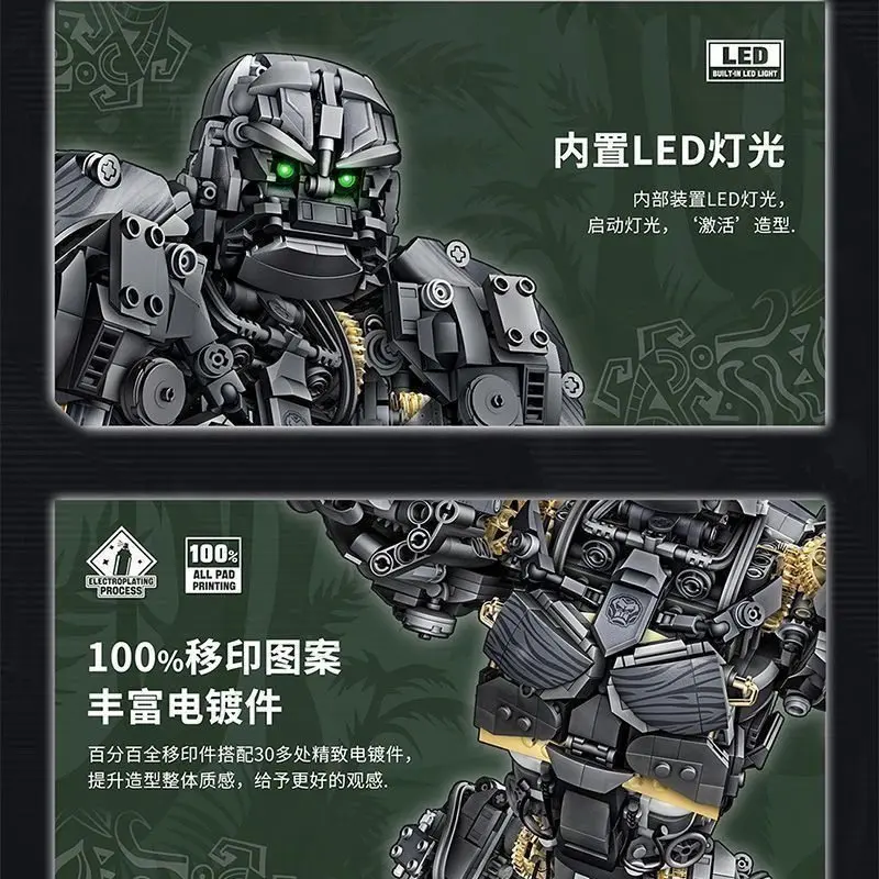 

Конструктор Building Blocks Original Titan Ape Voltron: Сборная модель высокой сложности для взрослых, коллекционный подарок для мальчиков и девочек