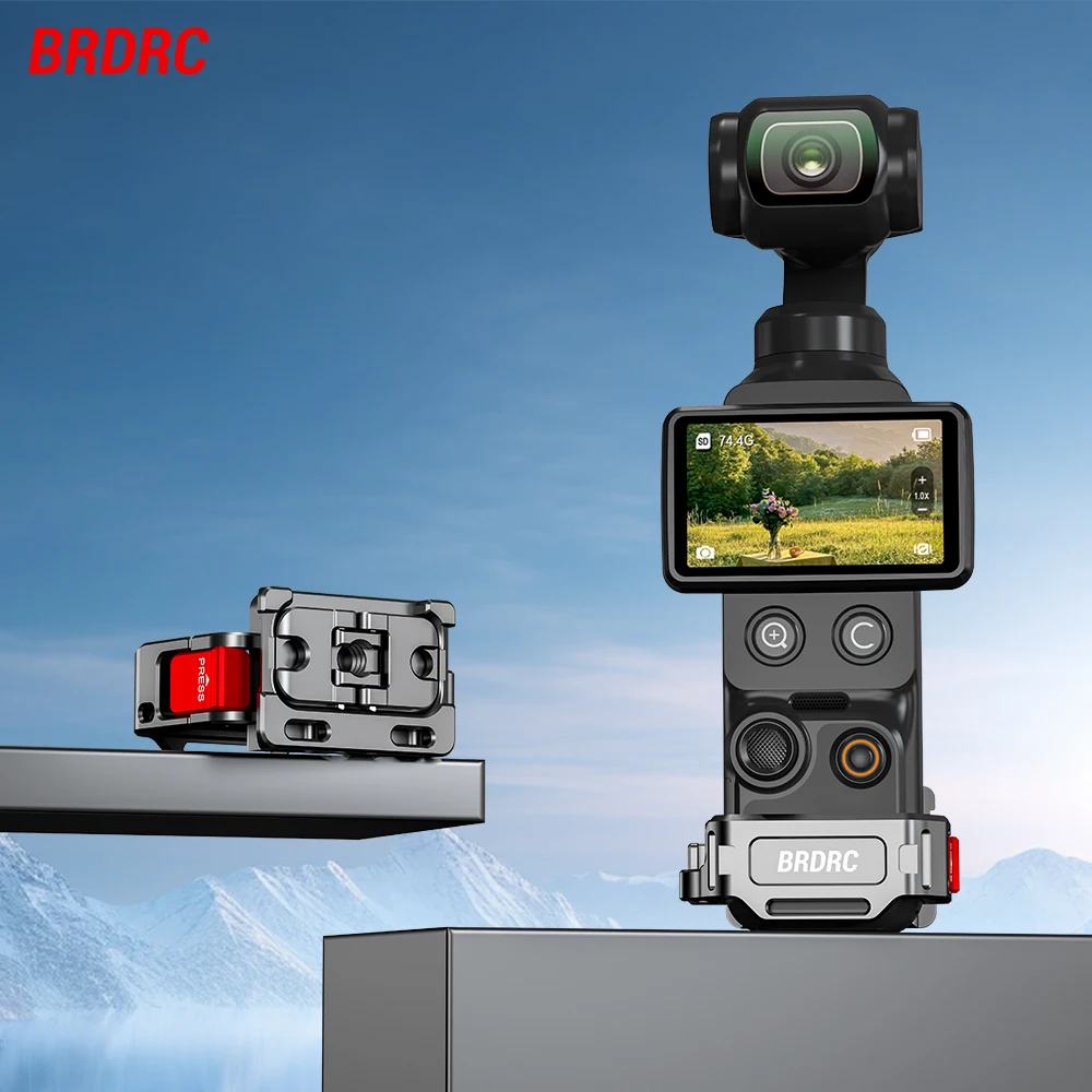 

Адаптер-расширитель BRDRC для DJI Pocket 4/3: многофункциональный держатель-крепление для велосипеда/V-log, аксессуары для Pocket 3