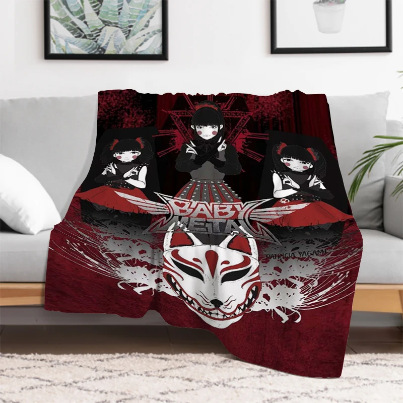 Babymetal Band Blanket Sofa Blankets & Throws Furry Winter Warm Throw Bed Double Fluffy Soft Decorative Anime Custom Fleece Home