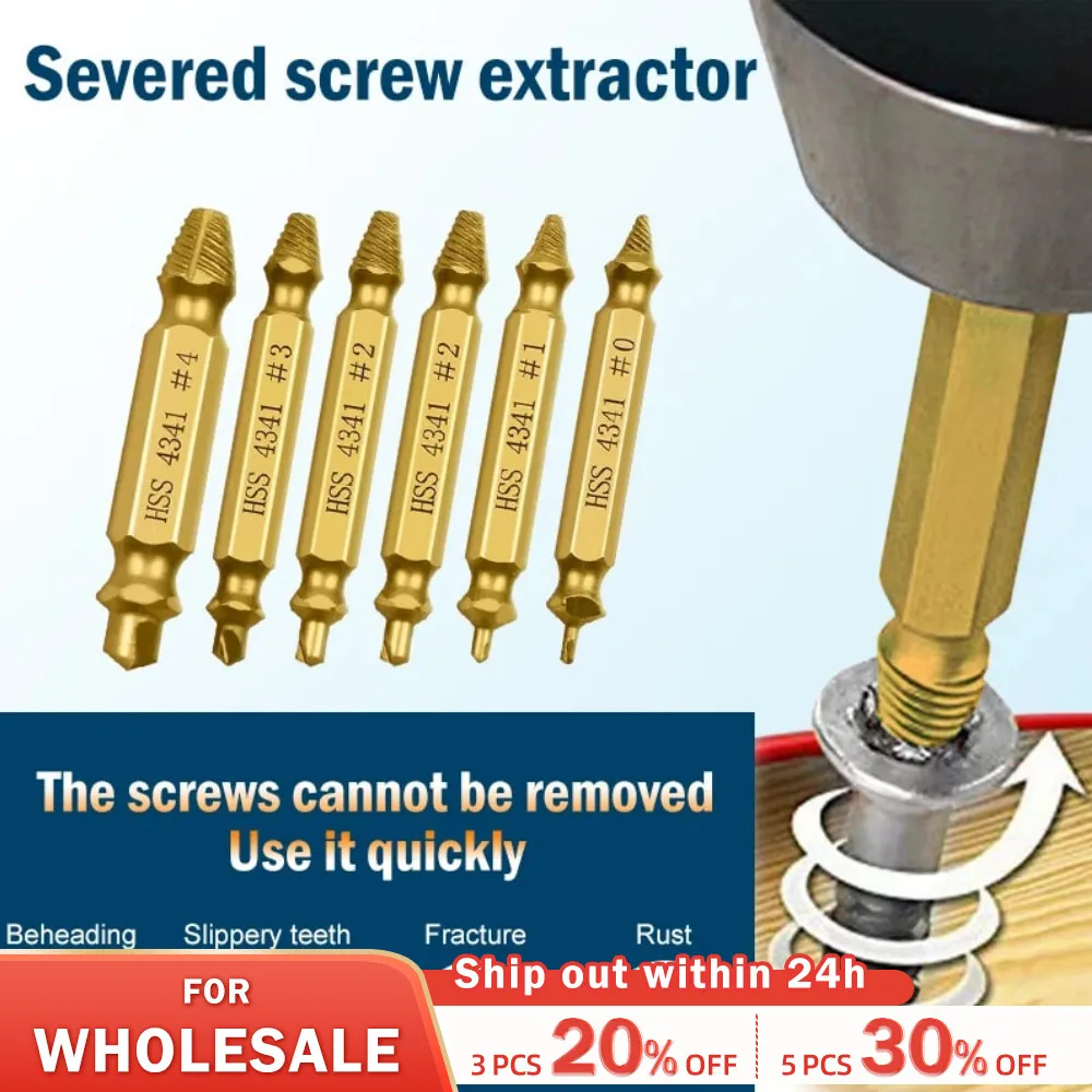 Screw Extractor Drill Bit Extraction Kit Damaged Speed out Bolt Extractor Bolt Stripping Attachment Tool