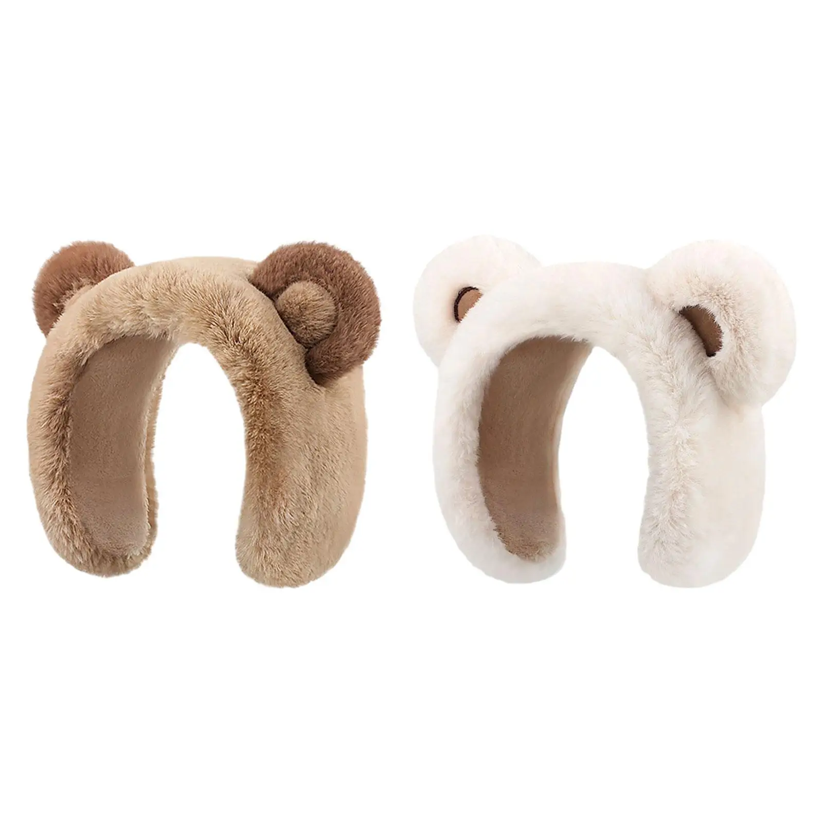 Aquecedores de Orelha de Urso de Pelúcia para Mulheres, Earmuffs De Inverno, Presente De Aniversário, Corrida, Esqui, Acampamento, Piquenique, Tempo Frio