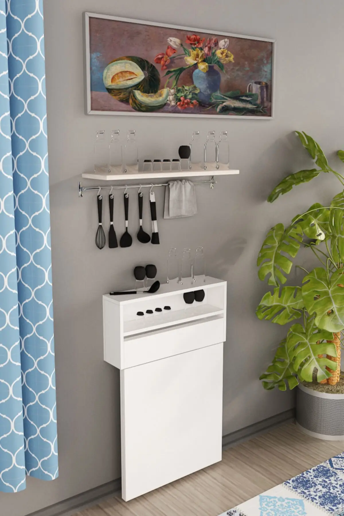 Petunia Practical Foldable table Smart Kitchen Desk üç color option