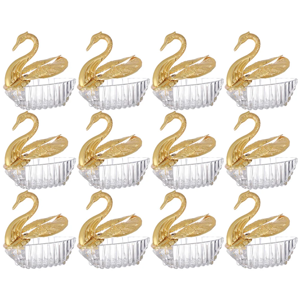 

12 Pcs Swan Decor Little Candy Box The Gift Treat Boxes Party Favors Modeling Exquisite Cookies Case