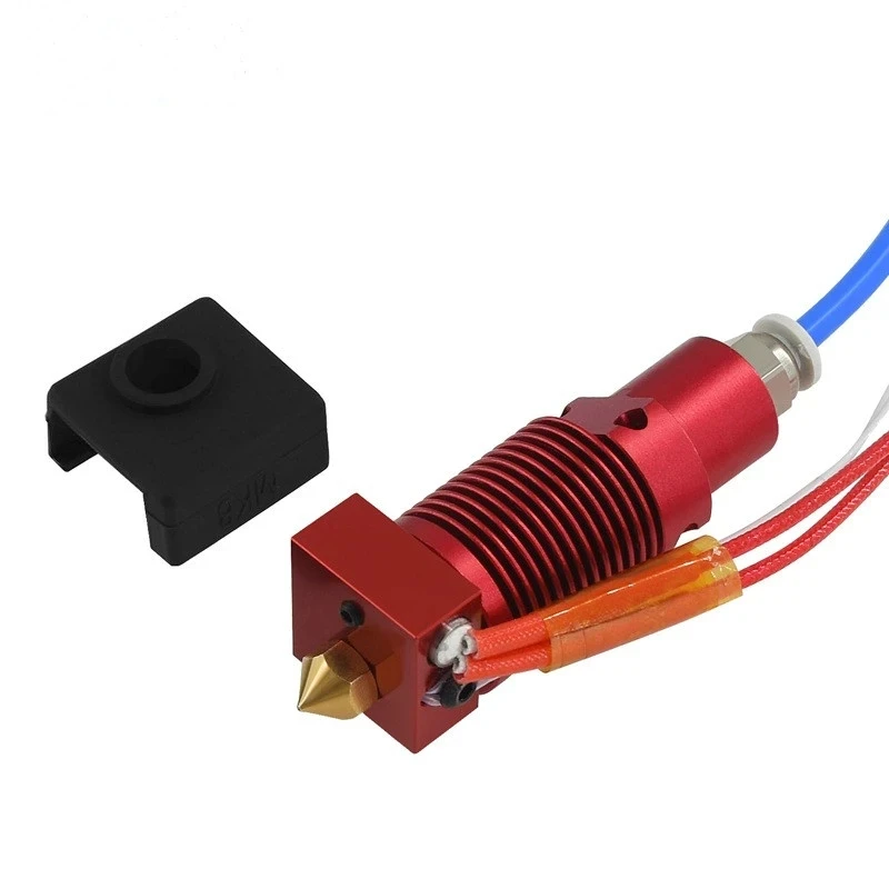 Pieza de impresora 3D, Kit de extrusor Hotend ensamblado de 12V y 24V, boquilla MK8, bloque de calor de aluminio para Creality Ender-3/CR-10/CR-10 Pro, 1 unidad