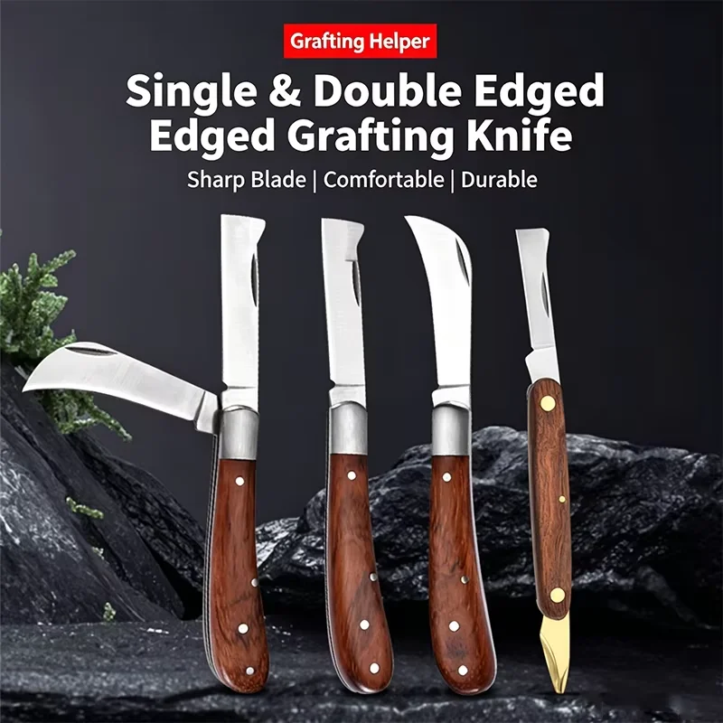 Classic Garden Grafting and Pruning Tool Foldable Handmade Multi Functional Stainless Steel Grafting Artifact Fruit Tree Graftin