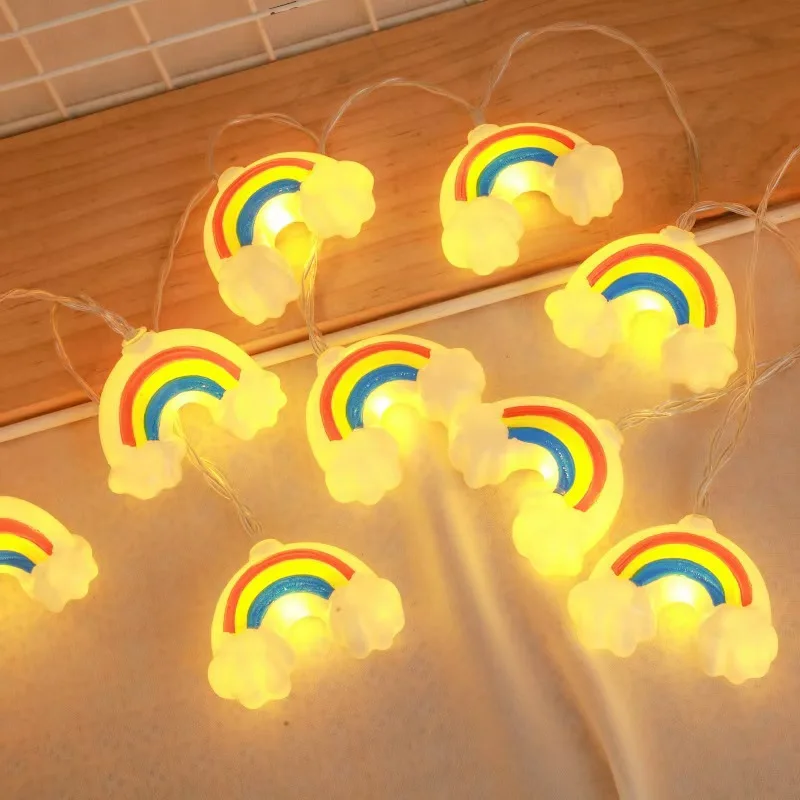 

Rainbow String Lights For Room Indoor Battery and USB Powered Holiday Window Ornaments Lights Outdoor Decor 609