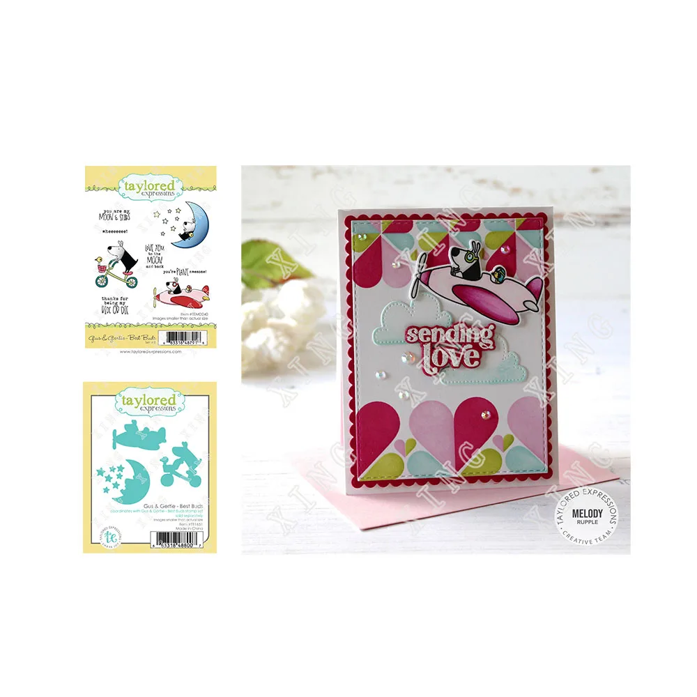 

Diy Greeting Card Decoration Mold 2022 Newest Metal Cutting Dies and Stamps Set Gus Gertie Cut Die Scrapbooking Paper Craft Gift