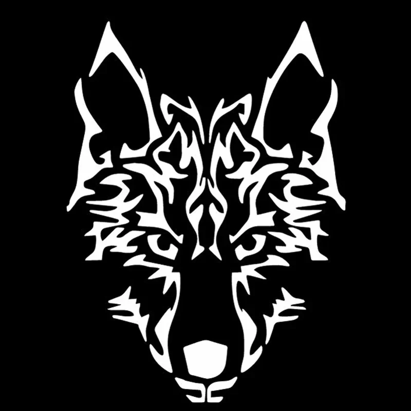 Persoonlijkheid Auto Sticker Waardig Wolf Hoofd Fashion Design Auto Window Decor Waterdicht En Zonnebrandcrème Vinyl Sticker, 12Cm * 16Cm