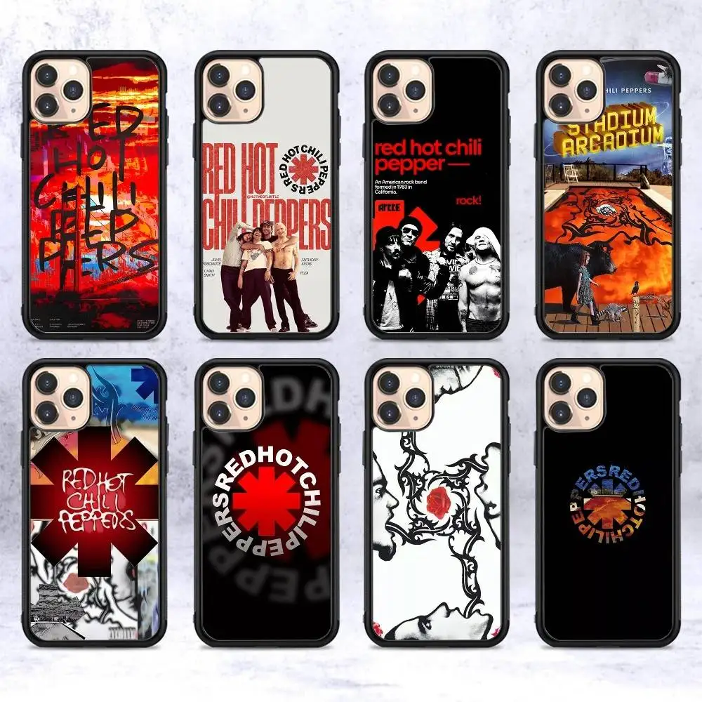 

Popular Rock Band Red Hot Chili Peppers PC+TPU Phone Case For iPhone 11 12 13 14 15 16 17 Plus Pro Max Cover