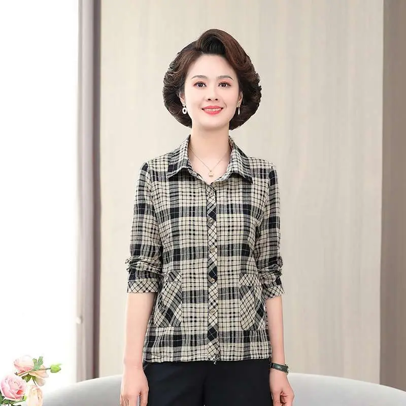 

Хлопковая летняя футболка для женщин среднего возраста, тонкая модель Cleanfit A-line с коротким рукавом