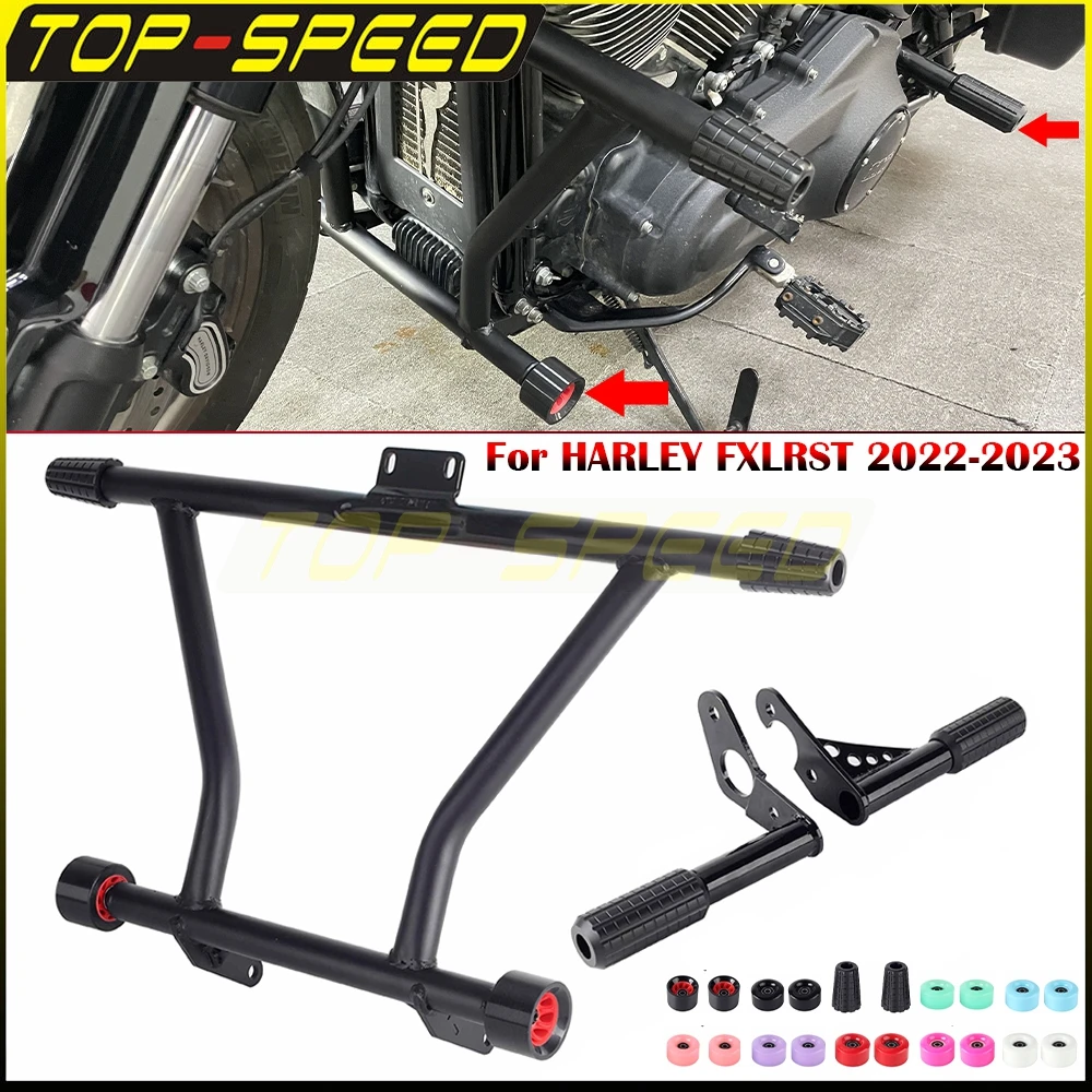 

Motorcycle Crash Bar Highway Engine Guard Protector Cage For Harley Softail Low Rider ST 117 FXLRST 2022-2023 Crash Bars Parts