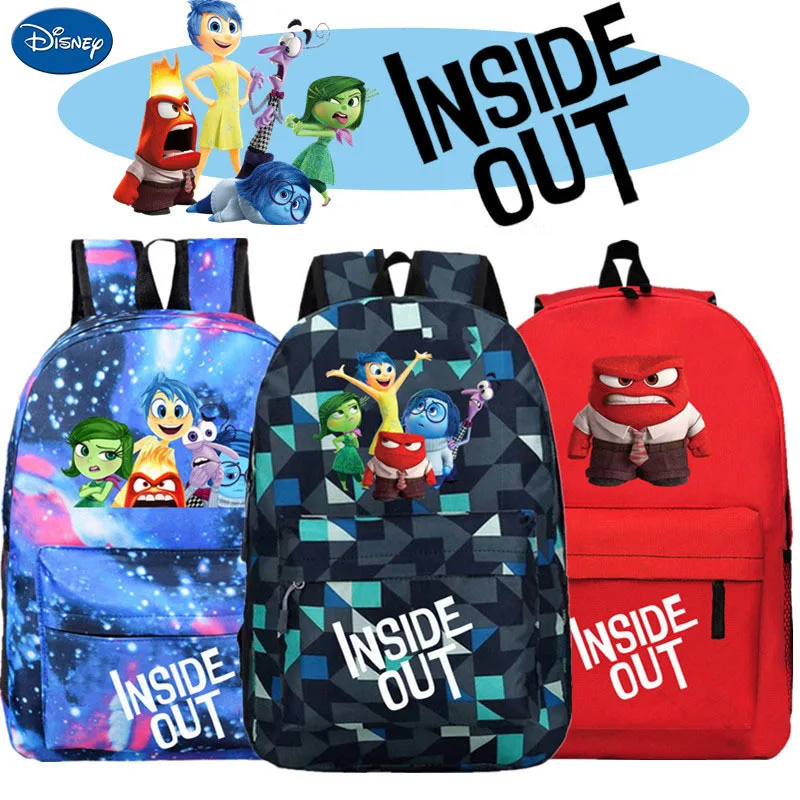 New Product Inside Out Joy Anger Cartoon Figure Printing High Quality Serviceable Students Backpack Kawaii Anime Backpack Gift