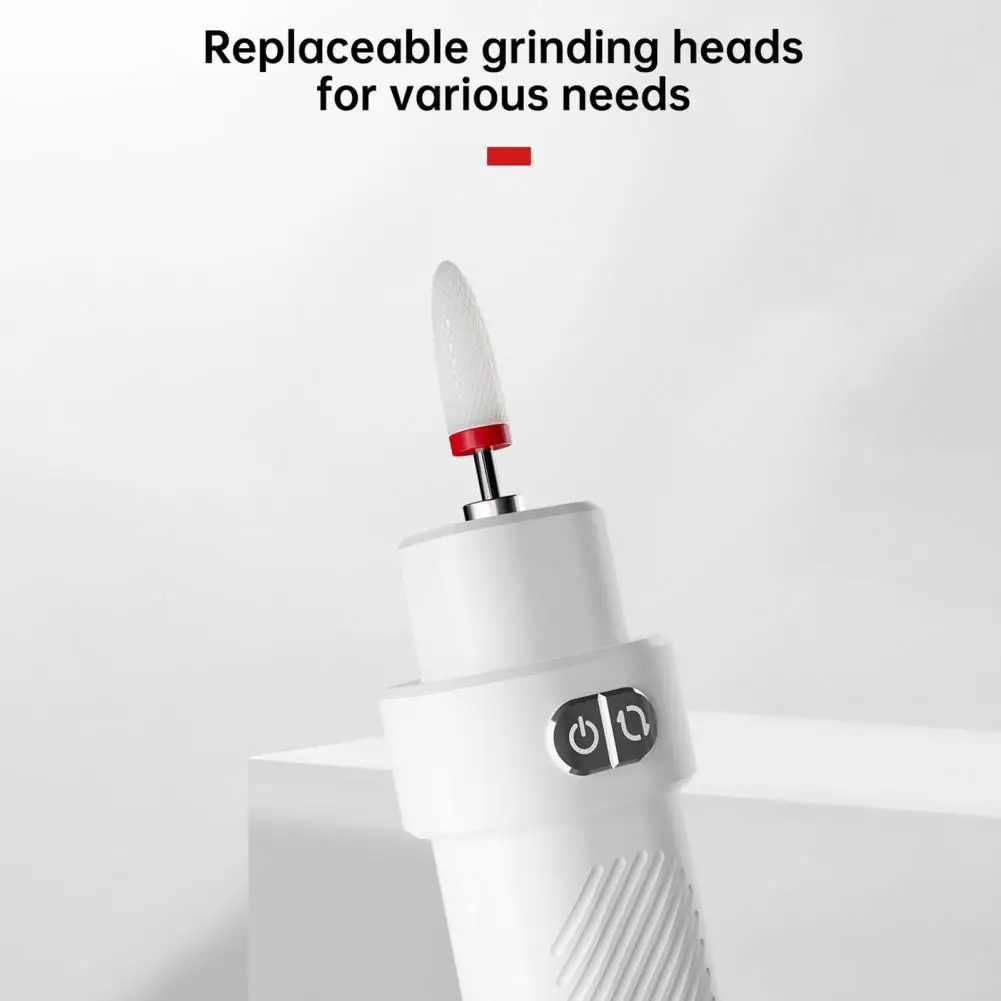 

Полировщик для ногтей, портативный USB-набор сверл для ногтей с регулируемой скоростью, сменные головки, перезаряжаемая батарея для начинающих