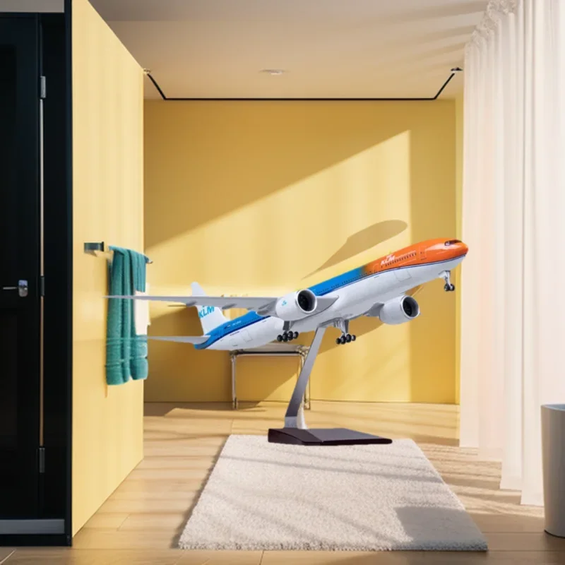 

Plane Toy 47CM 1/157 Scale Netherlands B777 Aircraft KLM Air Airlines Orange Model Diecast Resin Plane Collection Display