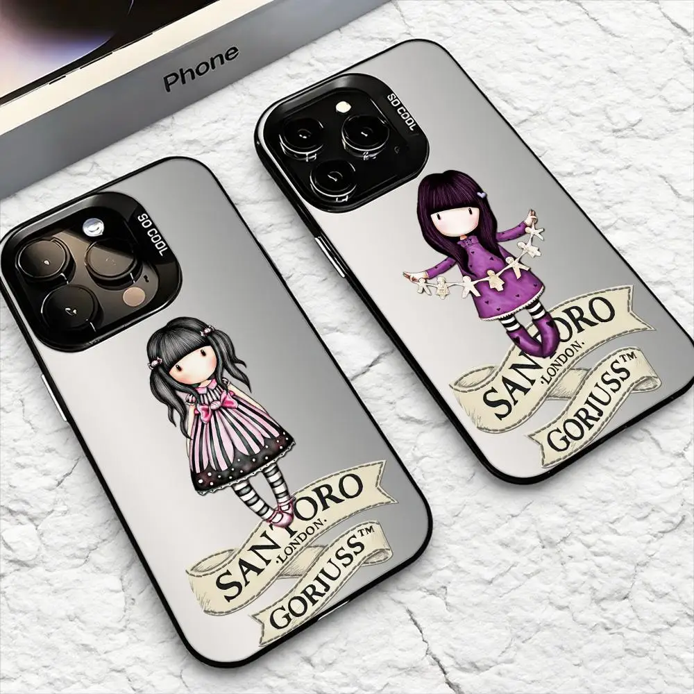 Gorjuss S-Santoro Gorjuss Girls Phone Case For IPhone 17 16 15 14 13 12 11 Pro Max Air Matte Laser Aurora Shockproof Funda