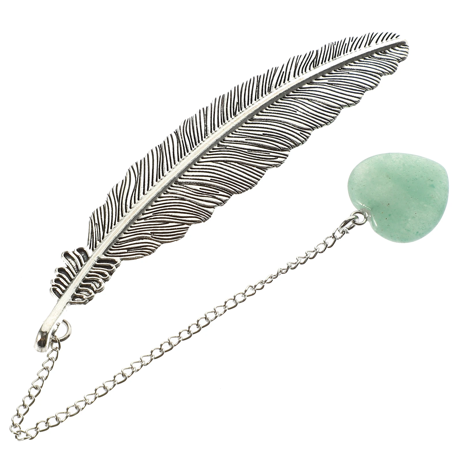

Metal Crystal Plume Lightweight Elegant Retro Style Chain Pendant For Women Teens Students Reading Mark Vintage Hanging