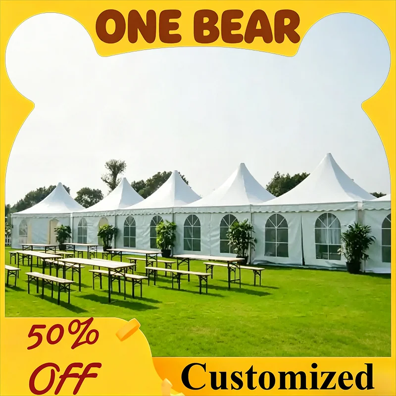Custom Sizes Aluminum High Peak Pagoda Canopy Tent Waterproof Sun Protection Outdoor Party Shelter For Festival Gatherings