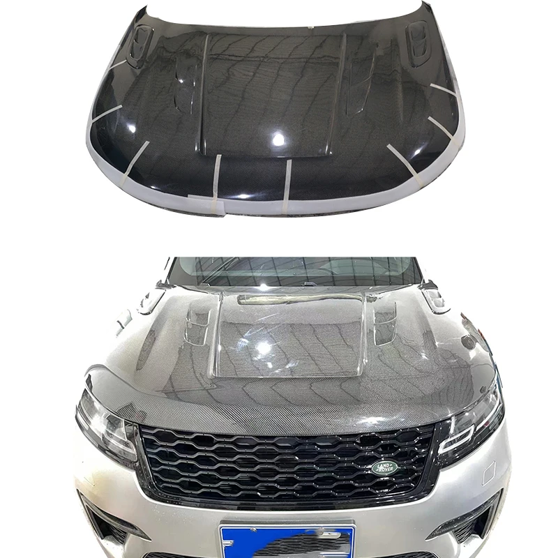 

Full Carbon Fiber Engine Hood Cover for Range Rover Velar Bonnet Perfect Fitment