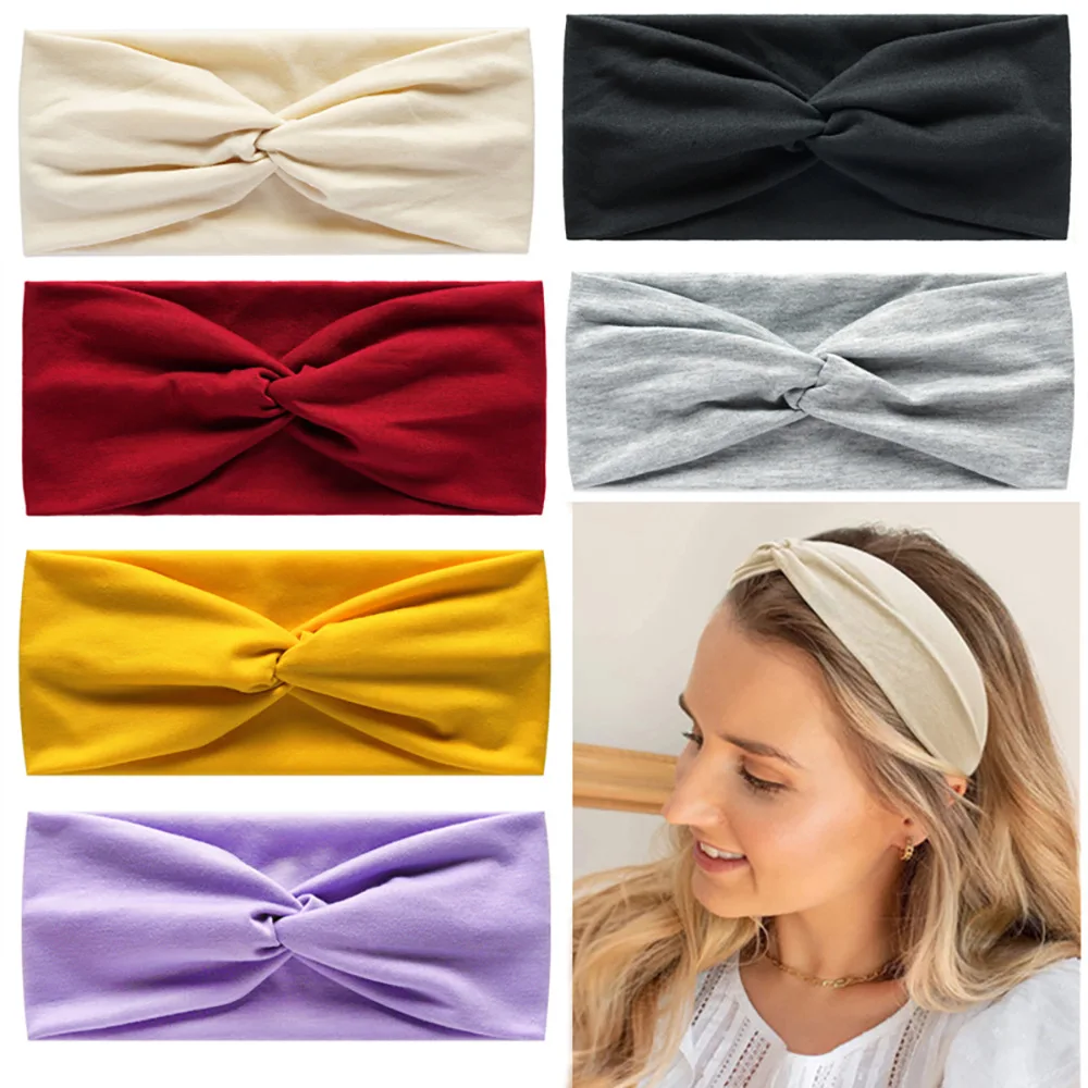 New Bohemian Style Yoga Exercise Headband Elastic Anti Slip Wide Edge Headband Exercise Running Sweat Absorbing Women's Headband